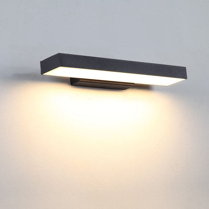 Exterior Sconce Light 19W LED Black Stainless Steel Weather-Resistant 15.8 Inch for Patio Garden Pathway Entry Security Hardwired 3000K Glow