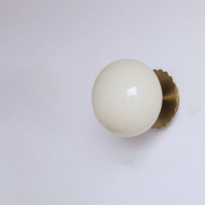 Metal & Glass Sconce Fixture 7 in Pink Beige White E26 Socket for Bedroom Office Hallway Ambient Task Lighting