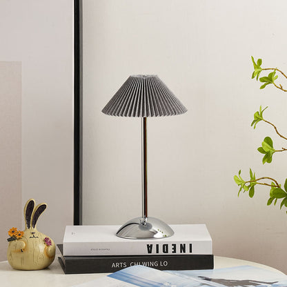 USB Powered Desk Lamp with Fabric Shade – 11.7 Inch Iron Light for Nightstand, Office & Bedroom – E14 Base, Multiple Finishes