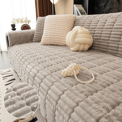 Quilted Furniture Protector with Moisture Barrier Non-Skid Backing for Couch Loveseat Chair Pet-Friendly Machine Washable Soft Flannel