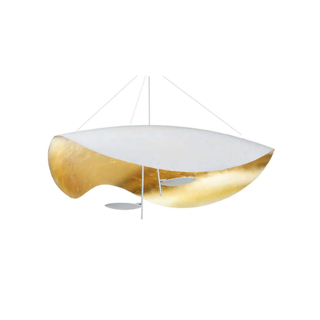 Modern LED Overhead Fixture 17W Metal Hanging Light Black White Gold for Kitchen Dining Room Bedroom Ceiling Mounted
