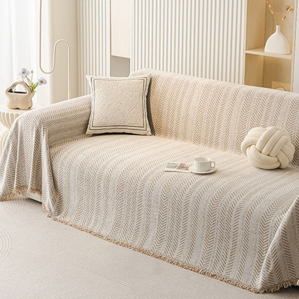 LUXCHENI – Soft Chenille Sofa Cover with Scratch Resistance