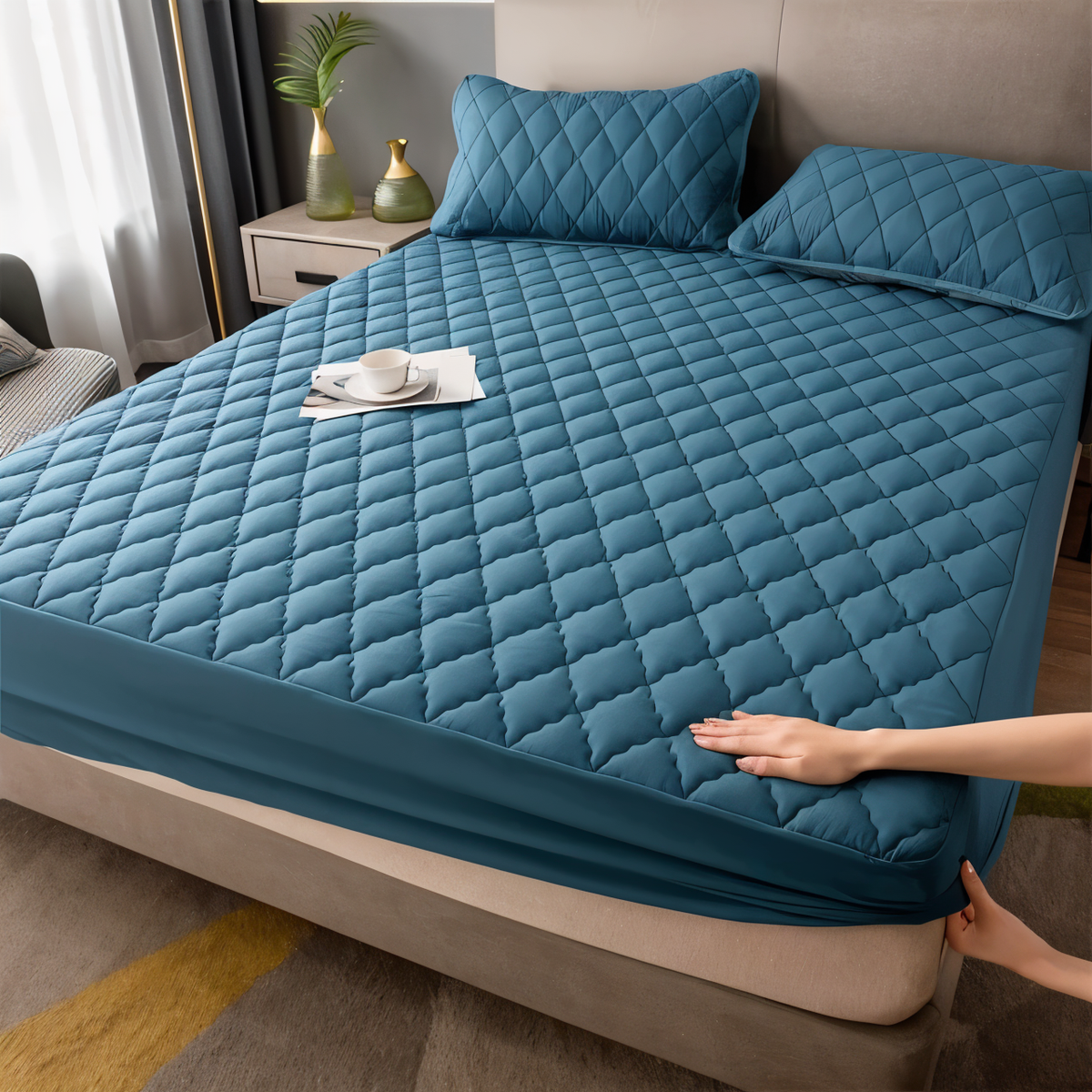 Ortekor SOFTLURE | Moisture-Wicking Cotton-Polyester Bedding Set for All-Season Comfort