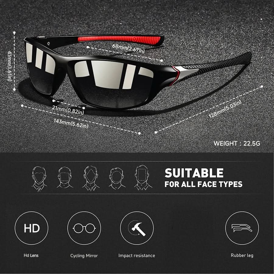 Polarized Sport Sunglasses UV400 Anti-Glare Cycling Running Driving Fishing Lightweight Athletic Shades Men Women Outdoor