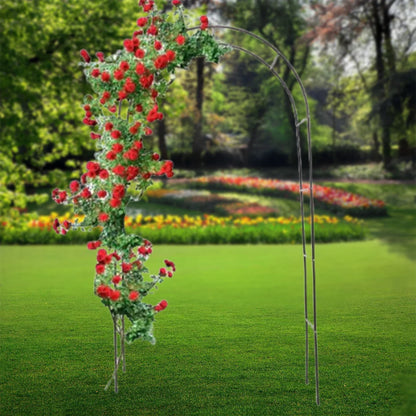 Metal Arbor for Climbing Roses and Vines Gothic Style 94.5 in Tall Outdoor Walkway Structure for Garden Pathways Weddings Patio Entrances