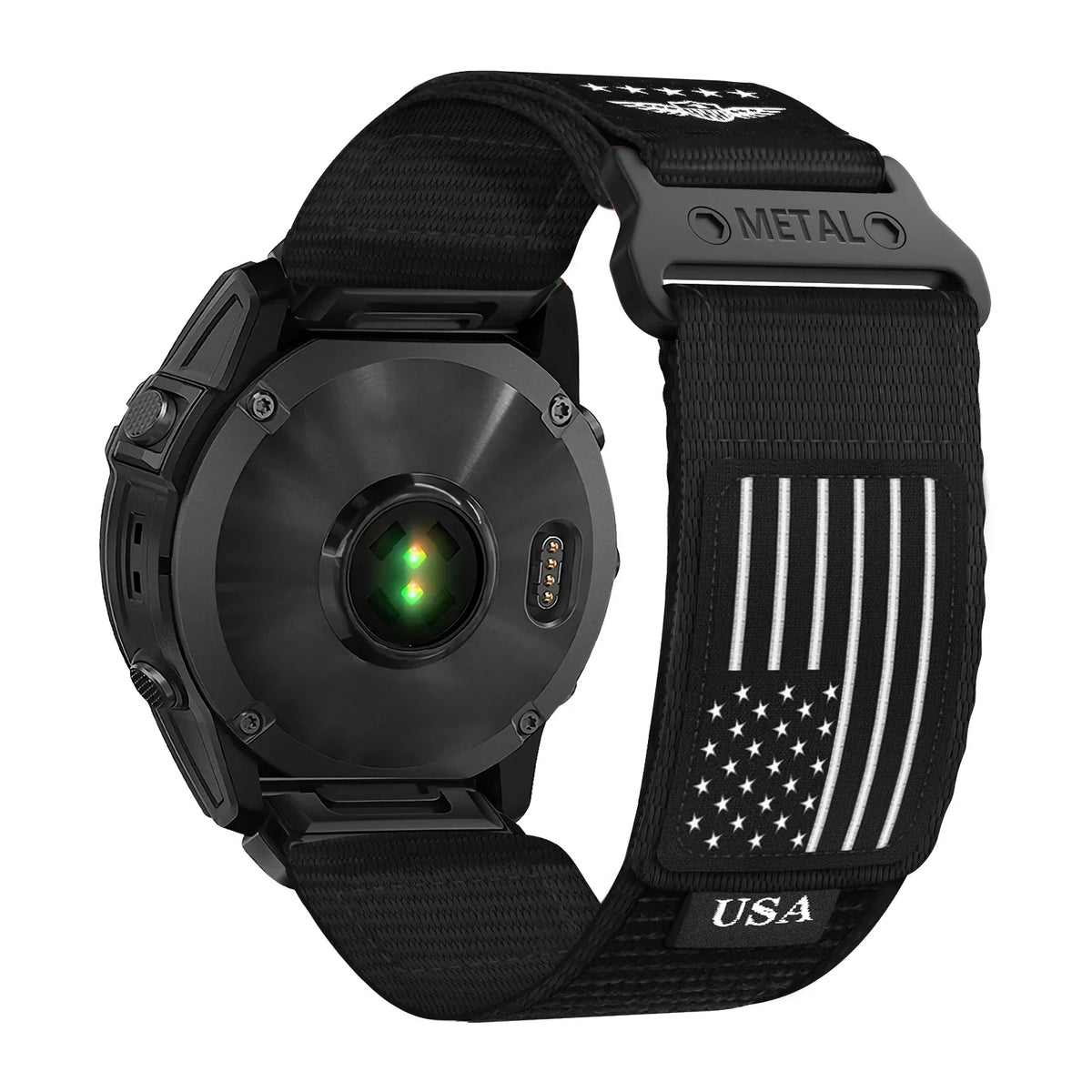 QuickFit Woven Nylon Watch Band for Garmin Fenix – Adjustable Tactical Fitness Strap for Running, Hiking & Everyday Wear