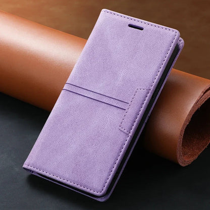 Leather Flip Wallet Case for Google Pixel | Magnetic Folio Phone Cover with Card Slots & Kickstand