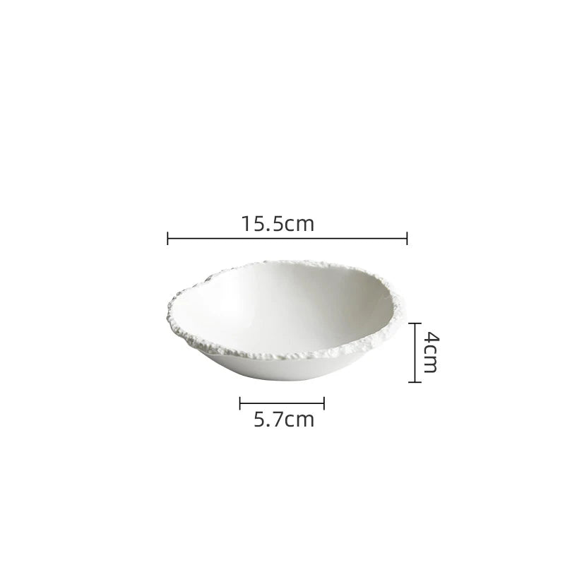 Rustic Ceramic Serving Bowl for Salads, Grains & Family Meals - Porcelain Dinnerware for Everyday & Special Occasions - Dishwasher Safe