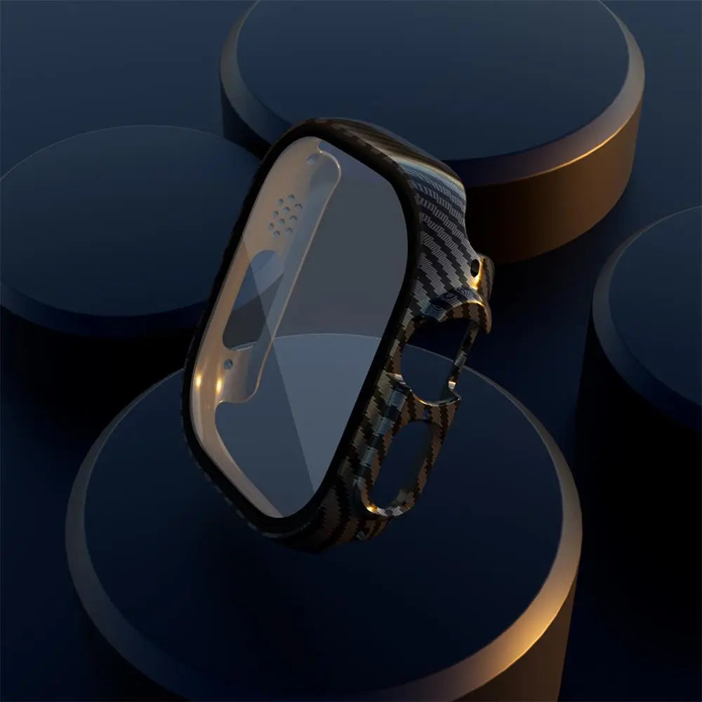 Protective Shell with Tempered Glass Screen Guard for 49mm Apple Watch Ultra Series – Full-Body Snap-On Design