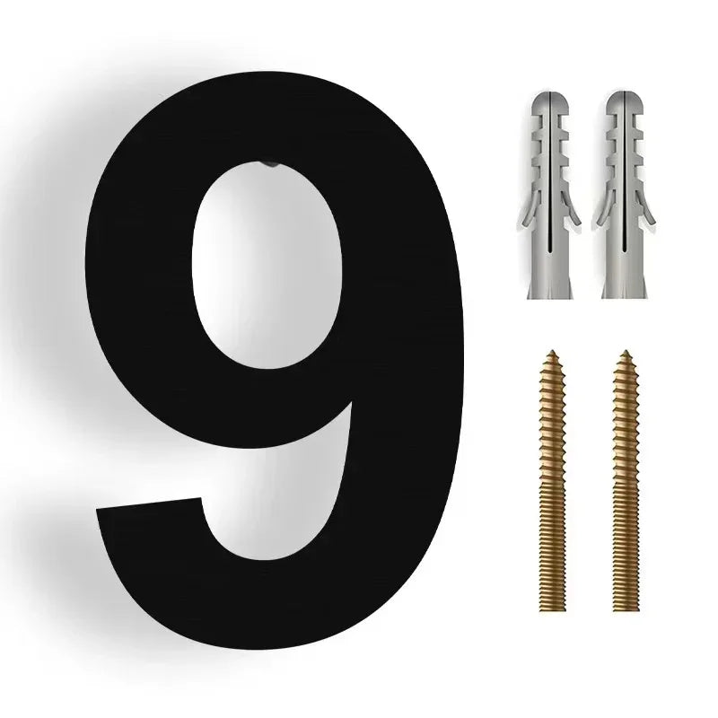 3D Floating House Number Modern Stainless Steel Outdoor Weather Resistant Wall Mount Address Sign for Front Door Entrance Home Office