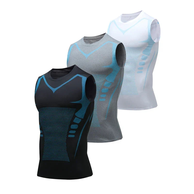 Compression Tank Top with Posture Support for Men & Women – Breathable Body Shaping Undershirt