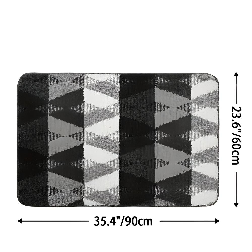Sable Area Rug - Washable Microfiber, Non-Slip Geometric Design