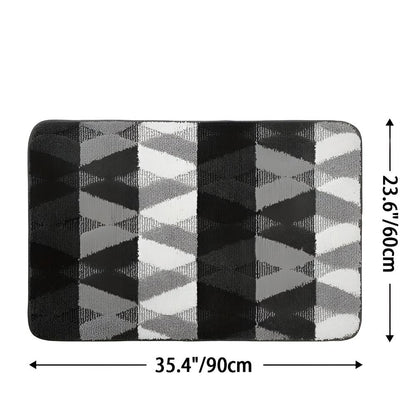 Sable Area Rug - Washable Microfiber, Non-Slip Geometric Design