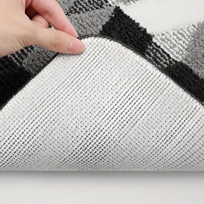 Sable Area Rug - Washable Microfiber, Non-Slip Geometric Design