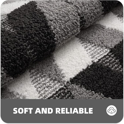 Sable Area Rug - Washable Microfiber, Non-Slip Geometric Design