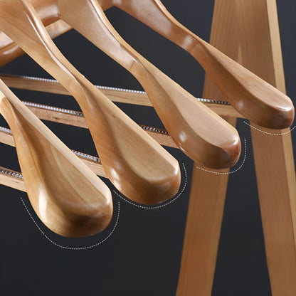 Sable Wooden Coat Hangers - Polished Lotus Wood, 360° Swivel