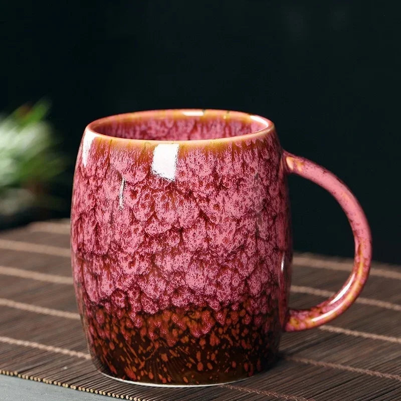 Handcrafted Stoneware Coffee Mug 4-Inch for Morning Coffee Tea Hot Cocoa Kitchen Drinkware Dishwasher-Safe Ergonomic Handle Home Office Brea