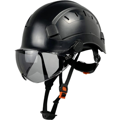 Safety Helmet | CE ABS Hard Hat with Integrated Goggles & Visor | Durable Protection for Industrial Use