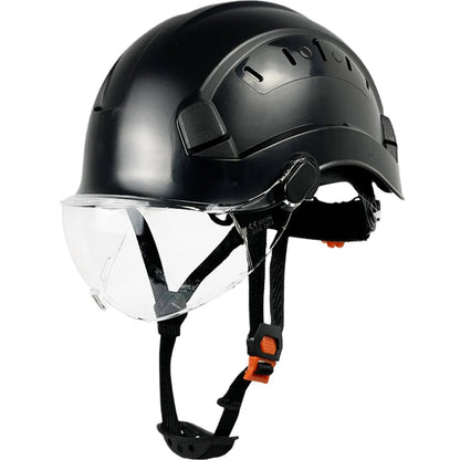 Safety Helmet | CE ABS Hard Hat with Integrated Goggles & Visor | Durable Protection for Industrial Use