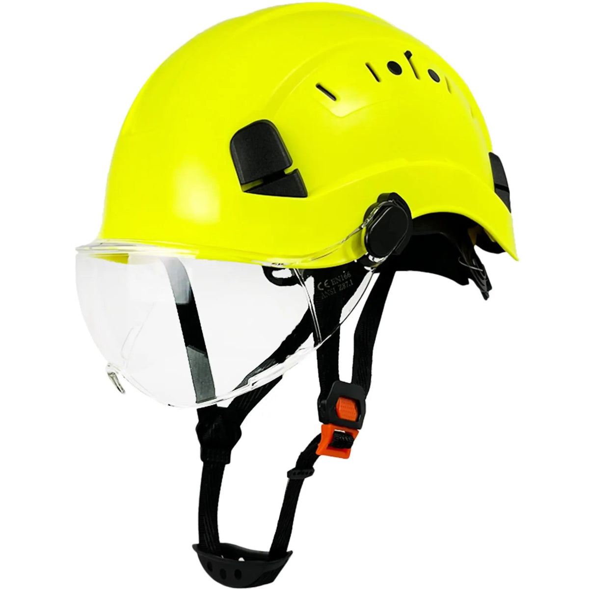 Safety Helmet | CE ABS Hard Hat with Integrated Goggles & Visor | Durable Protection for Industrial Use