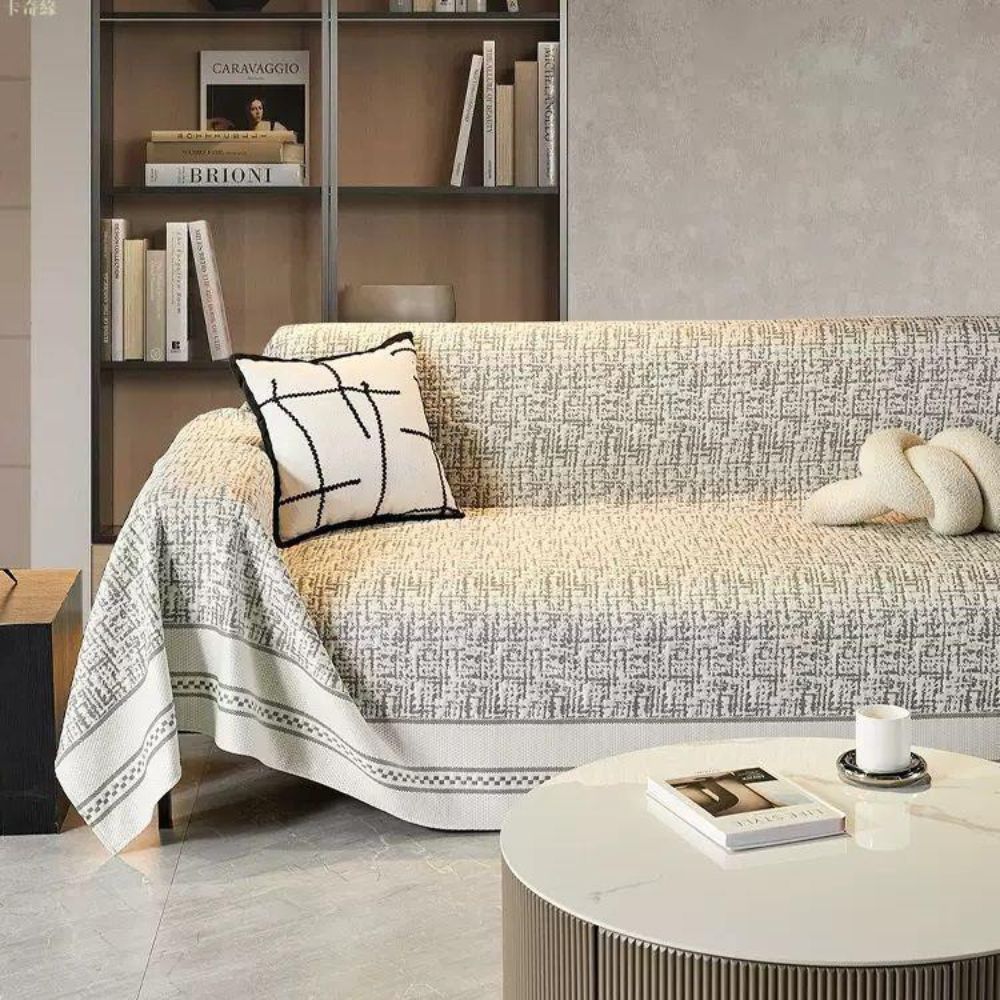 Sahara Sketch | Sofa Cover with Reversible Design & Breathable Microfiber | Lightweight Protection for Comfort and Style