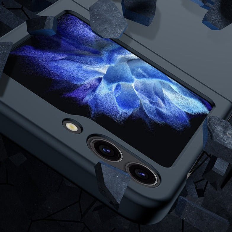Protective Hard Shell Phone Case for Foldable Flip Smartphones – Wireless Charging Compatible, Raised Edge Screen Protection, Precision