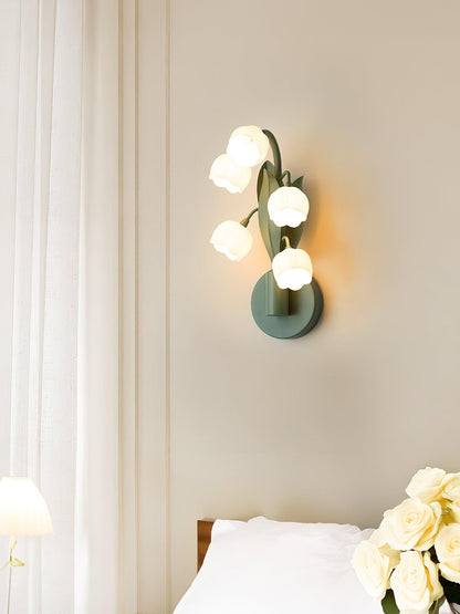 Orchid-Inspired Decorative Sconce with Adjustable Color Lighting for Bedroom Living Room Bathroom Modern Nature Accent Wall Mount Metal Fixt