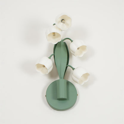 Orchid-Inspired Decorative Sconce with Adjustable Color Lighting for Bedroom Living Room Bathroom Modern Nature Accent Wall Mount Metal Fixt
