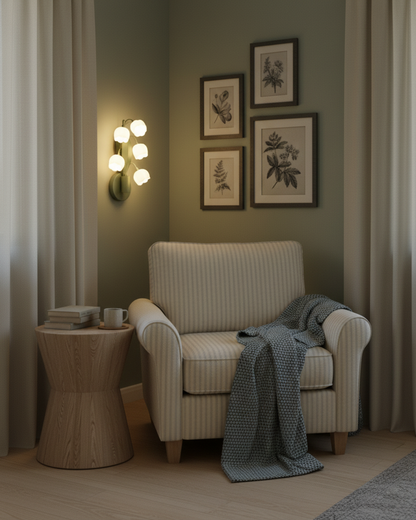 Orchid-Inspired Decorative Sconce with Adjustable Color Lighting for Bedroom Living Room Bathroom Modern Nature Accent Wall Mount Metal Fixt