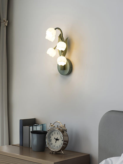 Orchid-Inspired Decorative Sconce with Adjustable Color Lighting for Bedroom Living Room Bathroom Modern Nature Accent Wall Mount Metal Fixt