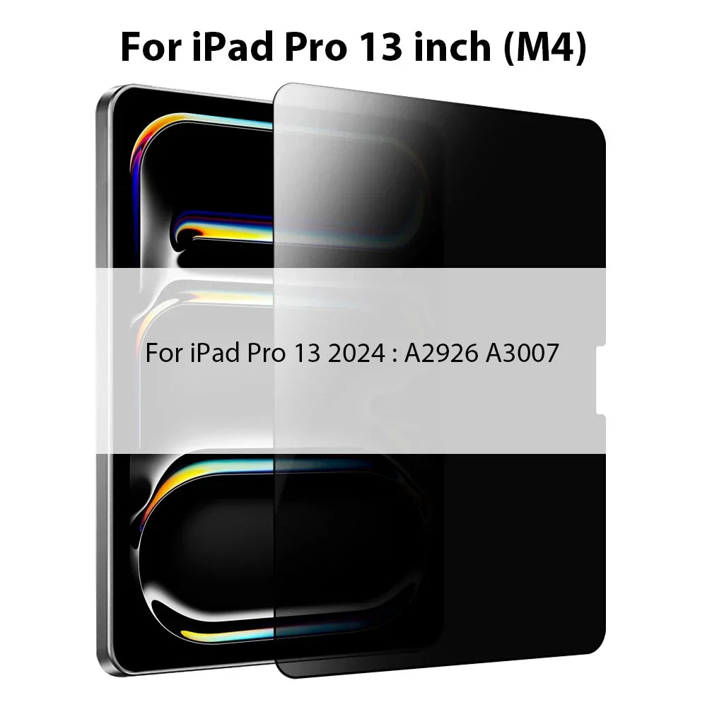 Anti-Spy Tempered Glass iPad Shield – Privacy Viewing Angle Control Screen Guard