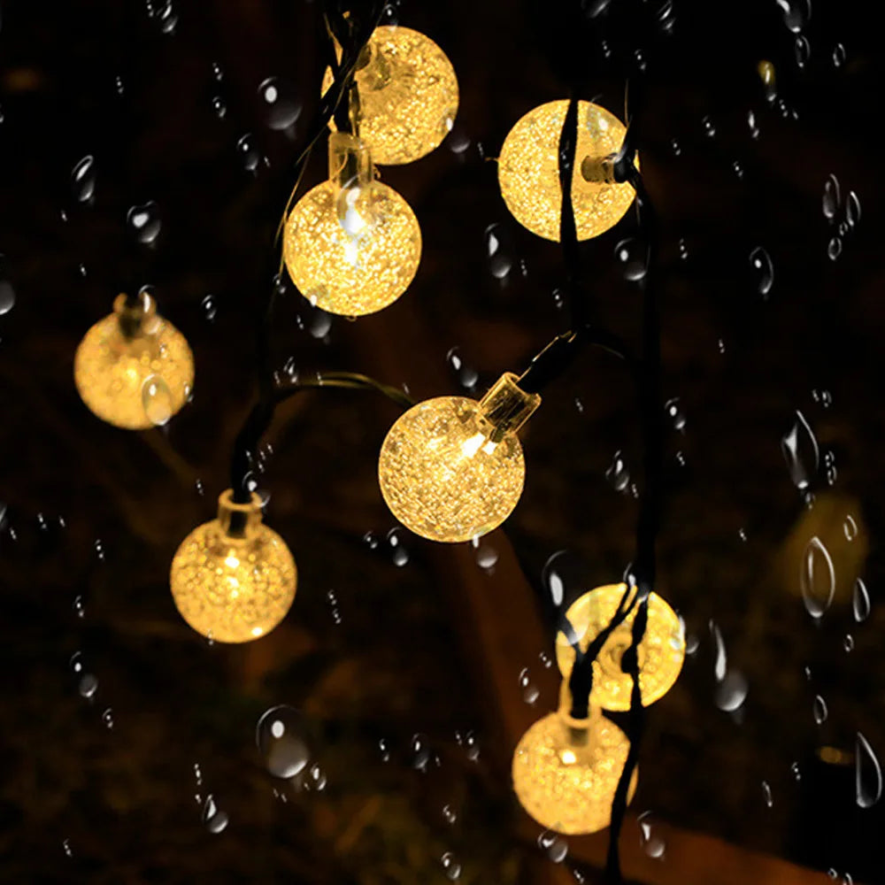 Guirnalda de luces solares de 30 pies con sensor automático de anochecer, luces LED impermeables para decoración de jardín, patio, senderos, paisajismo e iluminación exterior