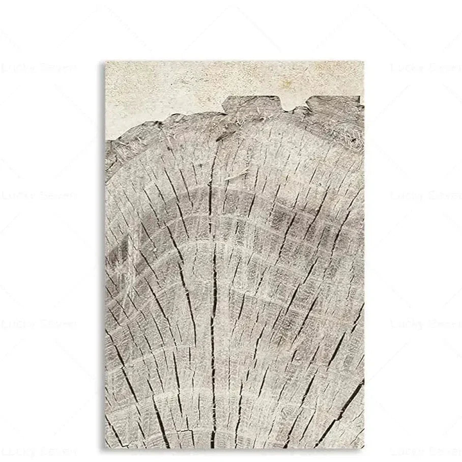 Abstract Tree Ring Wall Art Polyester Canvas 24x18 Inch Nature-Inspired Home Decor for Living Room Bedroom Office Rustic Organic Woodland De