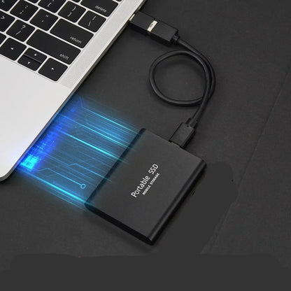 Solid-State Drive USB-C 128GB Storage Device for Laptops Phones Tablets Android Apple Windows Cross-Platform Compatible Ultra-Slim Backup So