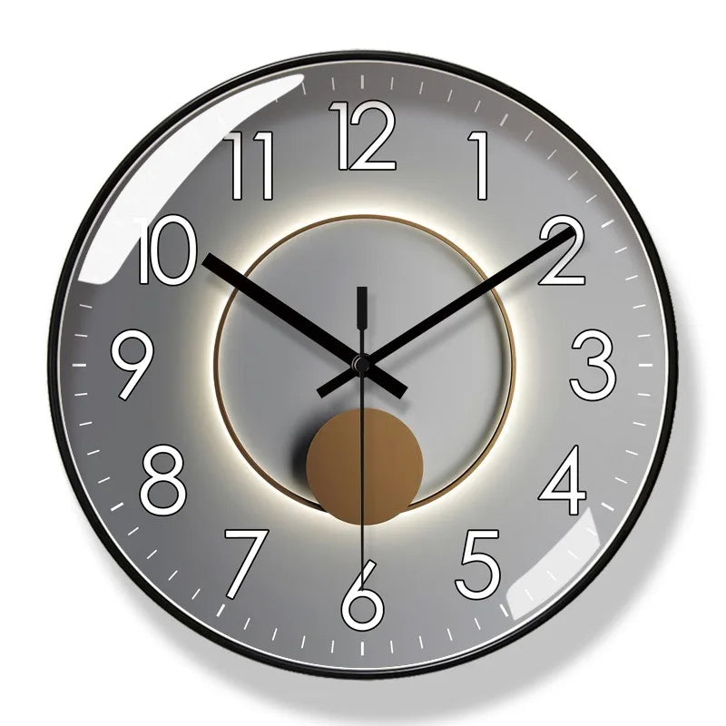 Modern Silent Wall Clock – Non-Ticking Quartz Movement – Sleek Minimalist Design for Living Room, Bedroom & Office Decor