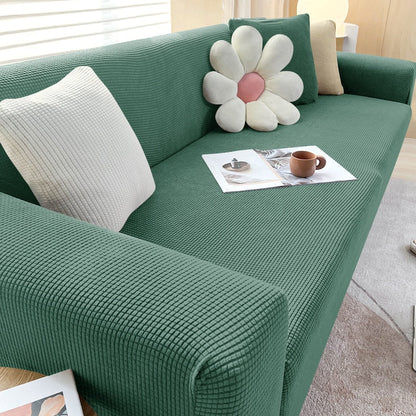 Stretchy Sofa Slipcover with Non-Slip Grip for Living Room – Fits 1 to 4 Seater Couches, Pet-Proof Furniture Protection