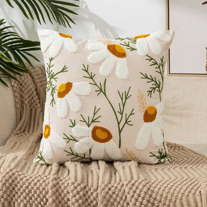 EMBROIDERLIVA – Embroidered Throw Pillow Cover for Cozy Decor