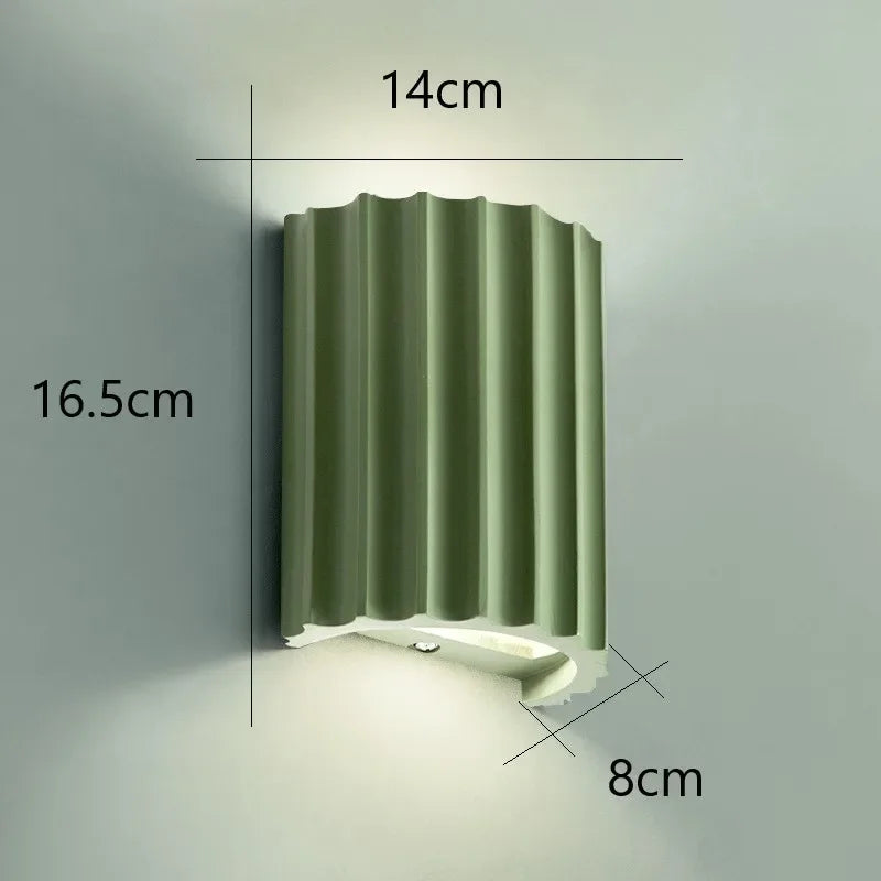 Natura Wall Sconce - Ribbed Resin, Soft Ambient Lighting