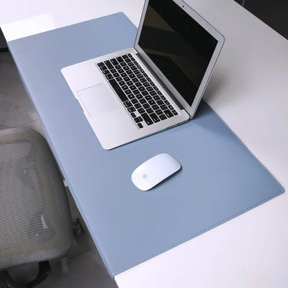 Ergonomic Desk Pad with Cushioned Wrist Rest and Elbow Support for Office, Gaming, and Home Workspace - Premium Vegan Leather Surface
