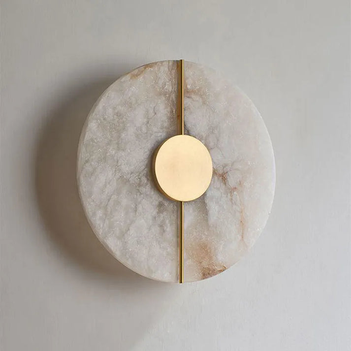 Marble Sconce Light 17 in LED Fixture Bedroom Hallway Reading Nook Vertical Modern Ambient Lighting for Quiet Spaces