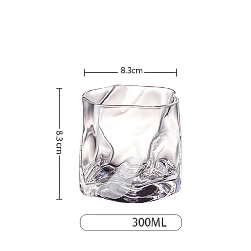 Sculpted Spirit Tumbler Set of 2 for Bourbon Scotch Whisky Cocktails Home Bar Glassware Gift