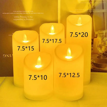 Battery-Powered LED Pillar Candles with Realistic Drip Design for Home Decor, Bedroom & Living Room Ambiance