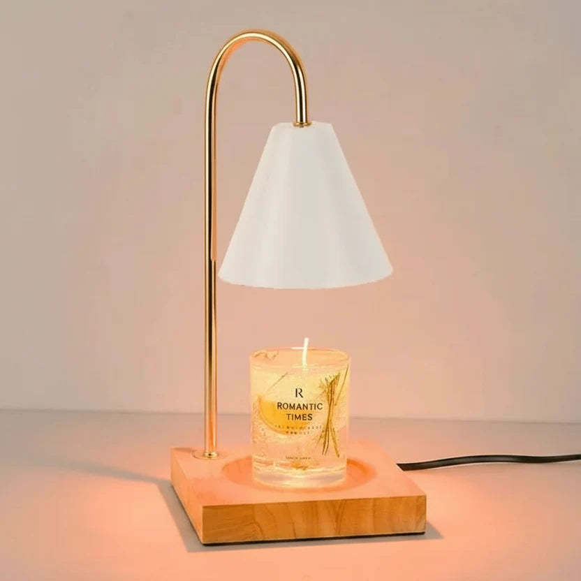 WARMELLE – Lámpara calentadora de velas con temporizador para espacios elegantes