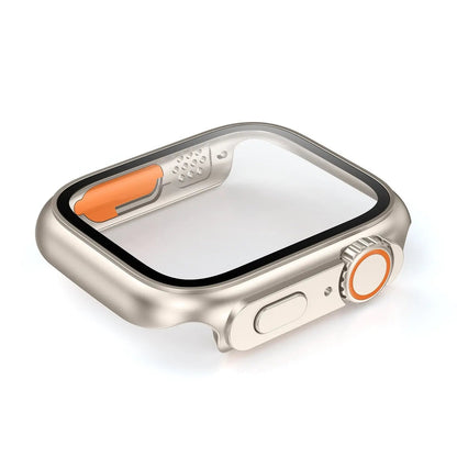 Hardened Glass Shield Case for Apple Watch Series 7/8/SE – Full Display Coverage, Crown Access, 40-45mm Sizes