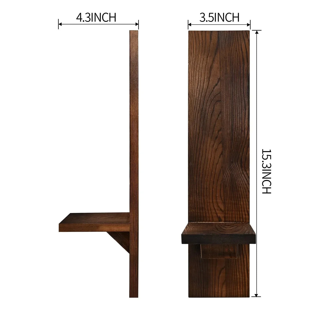 Handcrafted Wooden Sconce Pair for Ambient Candlelight Display – 15-Inch Vertical Mount for Living Rooms, Bedrooms, Patios & Entryways