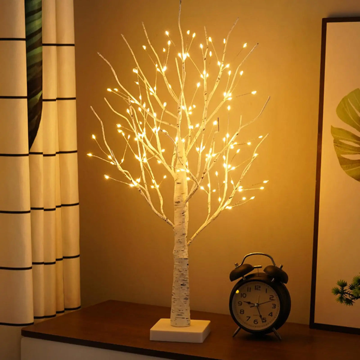 LED Decorative Tree Light 23 Inch with 144 Warm White Lights USB or Battery Powered for Living Room Bedroom Tabletop Decor Nature-Inspired A