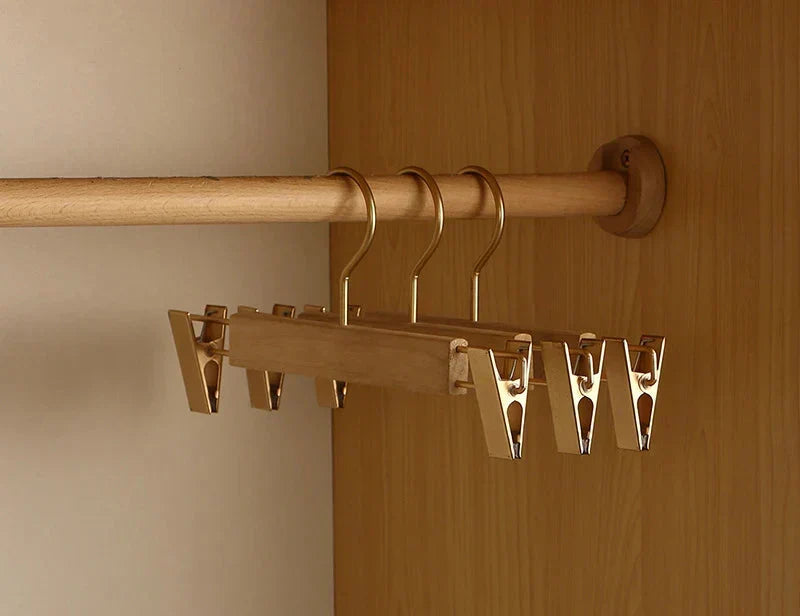 Wooden Suit Hangers with Trouser Bar – 1.6 Inch Wide Shoulder Cedar Coat Storage for Closet Organization