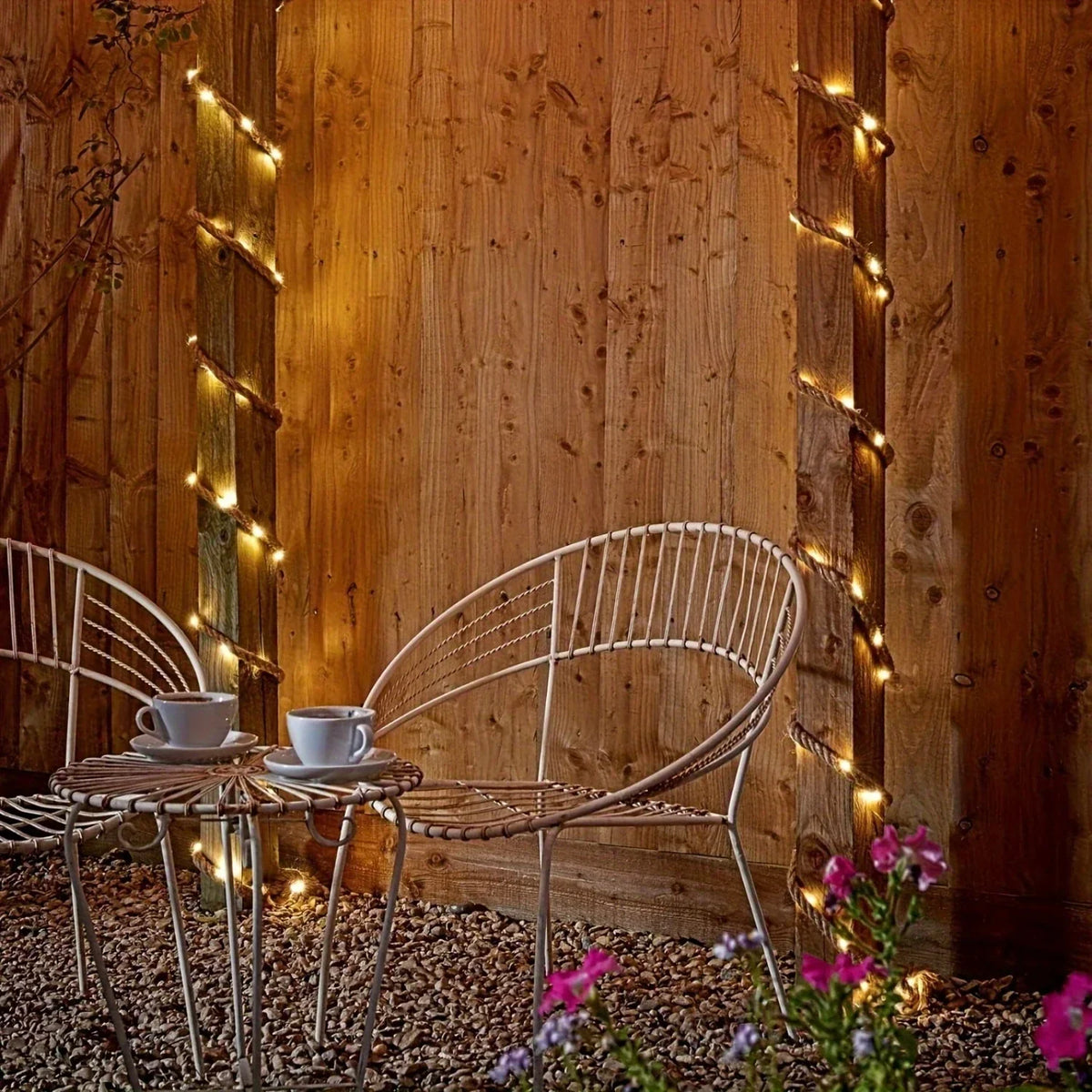Solar LED String Lights 16 ft Hemp Rope 100 Bulbs 8-Color Modes Outdoor Garden Patio Deck Waterproof Auto On/Off for Backyard Party Wedding