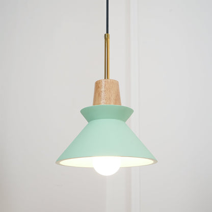 Resin Wood Hanging Light 9 in for Kitchen Island Dining Table Adjustable Ceiling Fixture E26 LED Compatible Scandinavian Modern
