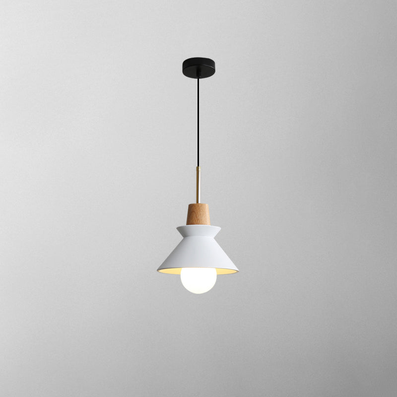 Resin Wood Hanging Light 9 in for Kitchen Island Dining Table Adjustable Ceiling Fixture E26 LED Compatible Scandinavian Modern